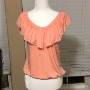 Express Ruffle Off the Shoulder Blouse